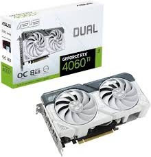 ASUS Dual GeForce RTX 4060 Ti White OC Edition 8GB GDDR6 Gaming Graphics Card